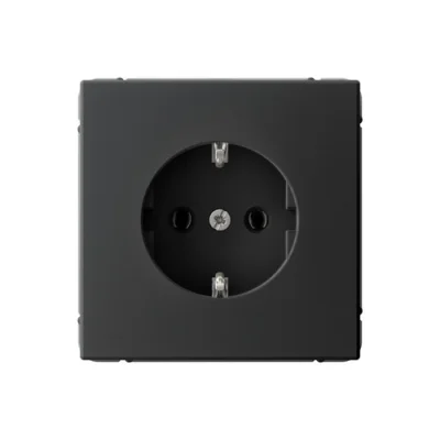 ARTGALLERY РОЗЕТКА с заземлением, 16А, механизм, быстрозажим. клем., КАРБОН GAL0010 Systeme Electric фото 1