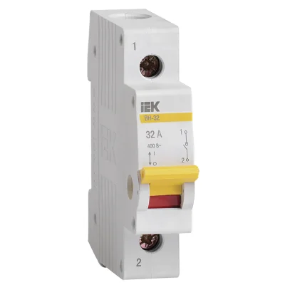 Выключатель нагрузки (мини-рубильник) ВН-32 1Р 32А IEK MNV10-1-032 фото 1