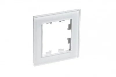 ATLASDESIGN NATURE 1-постовая РАМКА, ОРГАНИЧЕСКОЕ СТЕКЛО БЕЛЫЙ Systeme Electric ATN320101 фото 1