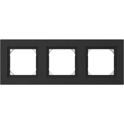 Рамка 3 поста IP44 AQUA, карбон Systeme Electric ATN441003 фото 1