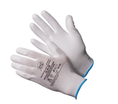 Перчатки нейлоновые белые с полиуритановым покрытием Digit р.9 (L) GOLD MANIBUS GM-1004PU-white-9 фото 2