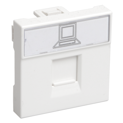 РКИ-20-00-П Розетка компьютерная RJ-45 UTP кат.5e (на 2 модуля) ПРАЙМЕР белая IEK CKK-40D-RI2-K01 фото 1