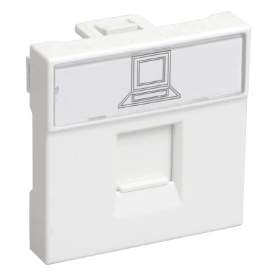 РКИ-20-00-П Розетка компьютерная RJ-45 UTP кат.5e (на 2 модуля) ПРАЙМЕР белая IEK CKK-40D-RI2-K01 фото 1