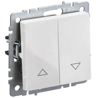 BRITE Выключ. жалюзи 10А ВС10-1-5-БрБ бел. IEK BR-V15-0-10-K01 фото 1