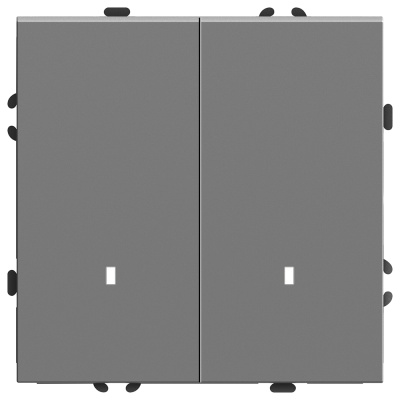 Выключатель СП 2-м с подсв. механизм (платиново-серый) soft touch Эмили RSW10-5102-10 STEKKER 49942 фото 1