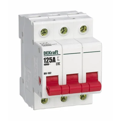 Выключатель-разъединитель 3Р 125А ВН-102 DEKraft 17019DEK фото 1
