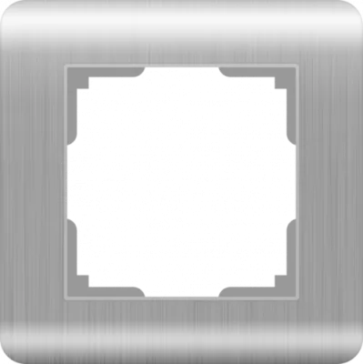 Рамка на 1 пост (серебряный) Stream W0012106 Werkel a051283 фото 1