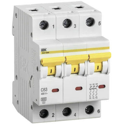 KARAT Авт. выкл. ВА47-60M 3P D 32А 6кА IEK MVA31-3-032-D фото 1