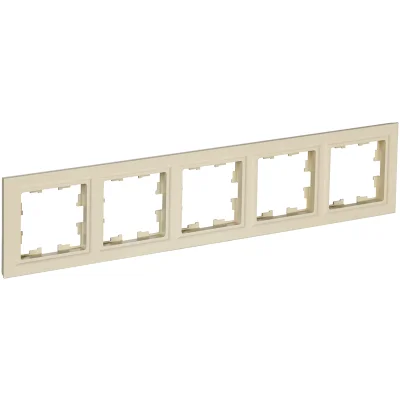 BRITE Рамка 5-мест. РУ-5-БрКр беж. IEK BR-M52-K10 фото 1