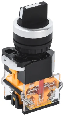 Переключатель D8-11X22 2 полож. 1з+1р черный IEK BSW30-11X22-3-24-2-K02 фото 1
