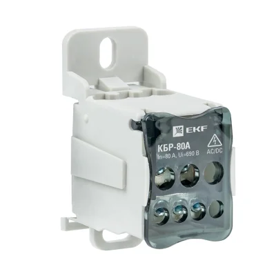 Блок распределительный КБР на DIN-рейку и монтажную панель 80A PROxima EKF plc-kbr80 фото 1