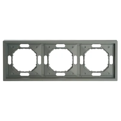 Рамка 3-местная (платиново-серый) soft touch Эмили STEKKER 49964 фото 1