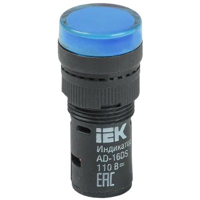 Лампа AD16DS(LED)матрица d16мм синий 230В AC IEK BLS10-ADDS-230-K07-16 фото 1