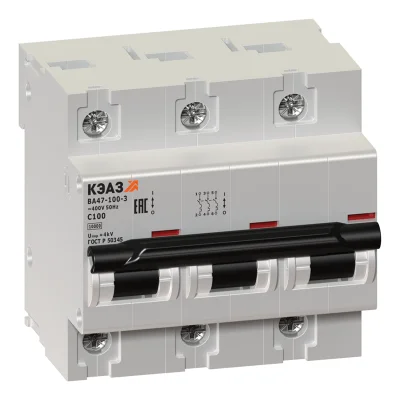 Выключатель автоматический модульный ВА47-100-3С32-УХЛ3- КЭАЗ 233031 фото 1