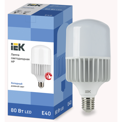 Лампа LED HP 80Вт 230В 6500К E40 IEK LLE-HP-80-230-65-E40 фото 1