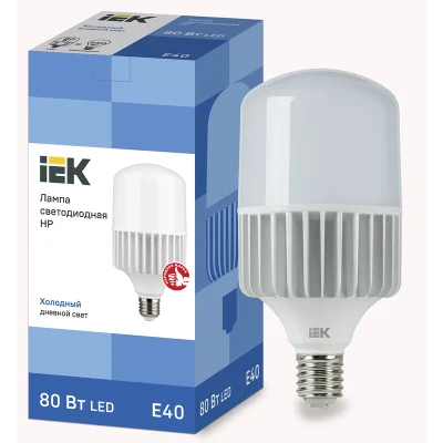 Лампа LED HP 80Вт 230В 6500К E40 IEK LLE-HP-80-230-65-E40 фото 1