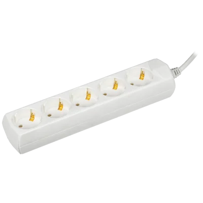 Удлинитель У05 5 мест 2P+PE/7м 3х1мм2 10А/250В GENERICA WYP10-10-05-07-Z-G фото 1