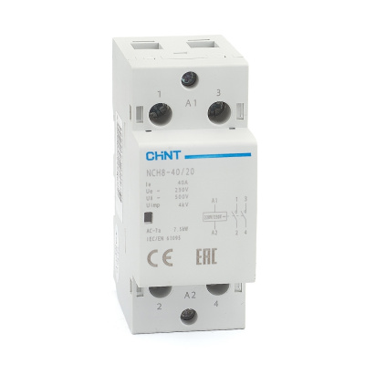 Контактор модульный NCH8-40/20 40А 2НО AC220/230В, 50Гц (R) CHINT 256081 фото 1