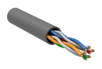 Витая пара U/UTP 5E 4х2х24AWG LSZH серый (305м) РФ/Т ITK LC1-C5E04-121-T-R фото 1