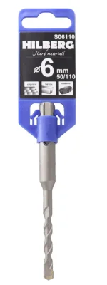 Бур для перфоратора по бетону 6*110мм SDS-plus Hilberg S06110 фото 1