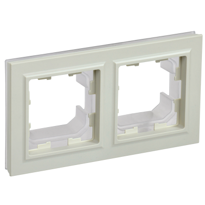 BRITE Рамка 2-мест. IP44 РУ-2-БрКр-44 беж. IEK BR-M22-44-K10 фото 1
