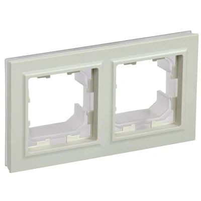 BRITE Рамка 2-мест. IP44 РУ-2-БрКр-44 беж. IEK BR-M22-44-K10 фото 1