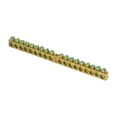 Шина PEN "ноль-земля" (6х9мм) 18 отверстий латунь крепеж по центру PROxima EKF sn0-63-18 фото 1