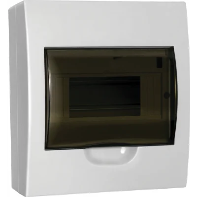 Корпус пластиковый ЩРН-П-8 черн. прозр. дверь IP41 GENERICA MKP12-N-08-41-G фото 1