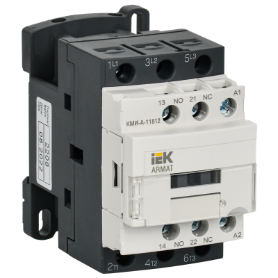 ARMAT Контактор КМИ-А-11812 LC1D 18А 230В/АС3 1NO/1NC IEK AR-ACC-11-018-230-11 фото 1