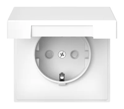 ARTGALLERY РОЗЕТКА с заземл. со шторк. с крышкой, 16А, IP20, механизм, БЕЛЫЙ GAL000 Systeme Electric фото 1