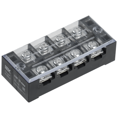 Блок зажимов БЗН ТВ-1004 10 мм2 100А 4 пары IEK YZN41-04-010-K02 фото 1