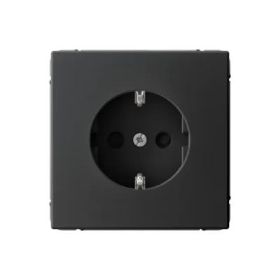 ARTGALLERY РОЗЕТКА с заземлением со шторками, 16А, механизм, быстрозажим. клем., КАРБОН Systeme Elec фото 1