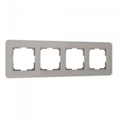 Рамка из стекла на 4 поста Elite дымчатый W0042417 Werkel a057877 фото 1