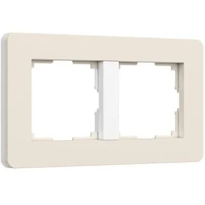 Рамка на 2 поста Split (айвори/белый, soft-touch) W0023066 Werkel a067254 фото 1