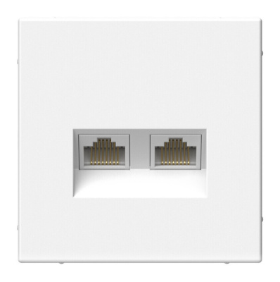 ARTGALLERY РОЗЕТКА двойная компьютерная RJ45+RJ45, кат.6А, механизм, БЕЛЫЙ GAL00018 Systeme Electric фото 1