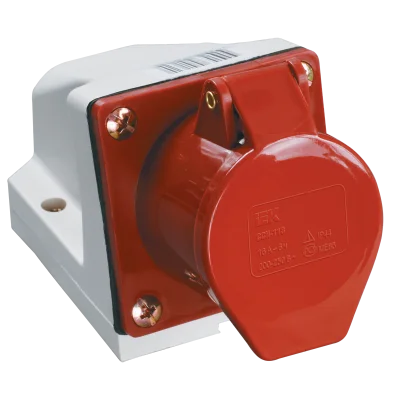Розетка стац. ССИ-115 16А-6ч 380В 3P+PE+N IP44 IEK PSR12-016-5 фото 1