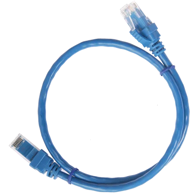Шнур коммутационный кат.5Е UTP 1м синий GENERICA PC03-C5EU-1M-G фото 1