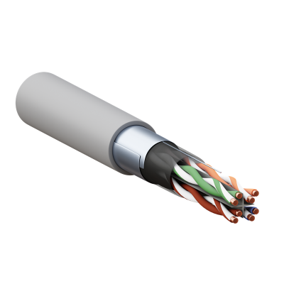 Витая пара TERACOM PRO Cat.6 F/UTP 4 пары solid 23AWG оболочка LSZH нг(А)-HF цвет серый (упак TR EKF фото 1