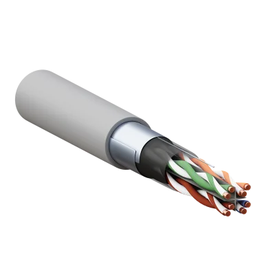 Витая пара TERACOM PRO Cat.6 F/UTP 4 пары solid 23AWG оболочка LSZH нг(А)-HF цвет серый (упак TR EKF фото 1