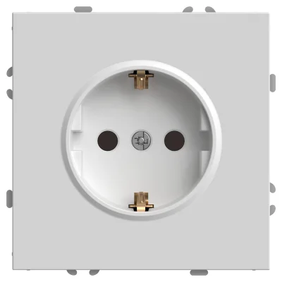 Розетка СП 1-м с з/к с шторк. механизм (белый фарфор) soft touch Эмили RST16-5110-01 STEKKER 49880 фото 1