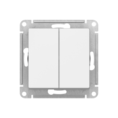 ВЫКЛЮЧАТЕЛЬ 2-клавишный, сх.5, 10АХ, механизм, БЕЛЫЙ Systeme Electric ATN000151 фото 1