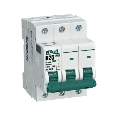 Авт. выкл. без теплозащиты 3P 50А х-ка D 6кА ВА-103M DEKraft 12561DEK фото 1