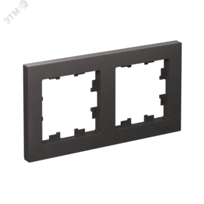 Рамка 2-ая (двойная), Базальт, серия Atlas Design, Systeme Electric ATN001402 фото 1