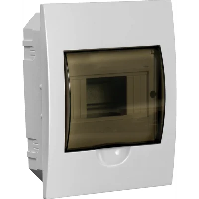 Корпус пластиковый ЩРВ-П-6 черн. прозр. дверь IP41 GENERICA MKP12-V-06-41-G фото 1