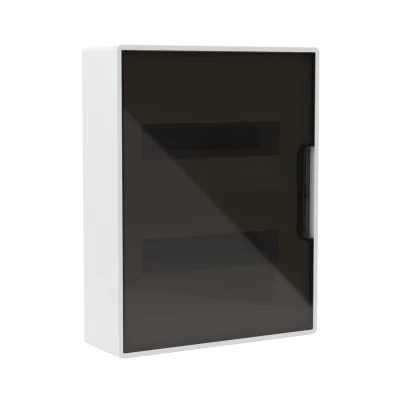 Щит настен. 24 мод. (311,6х398,6х102) IP40 белый, с тонированной дверцей, с 4 шинами PEN, FRAME F24W фото 1