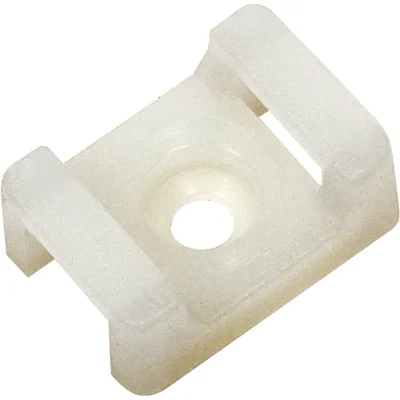 Площадка под хомуты 22х16х4мм под винт белая (100шт) IEK UHP33-22-16-4-100-K01 фото 1