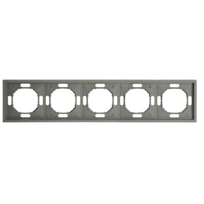 Рамка 5-местная (платиново-серый) soft touch Эмили STEKKER 49966 фото 1