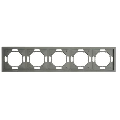 Рамка 5-местная (платиново-серый) soft touch Эмили STEKKER 49966 фото 1