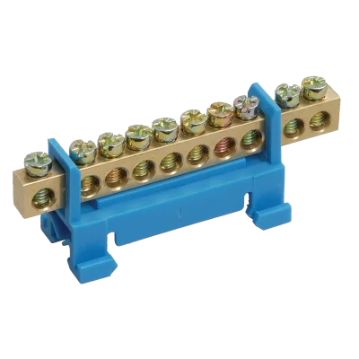 Шина PE "земля" на DIN-изол тип "Стойка" ШНИ-6х9-8-С-Ж IEK YNN10-69-8P-K05 фото 1