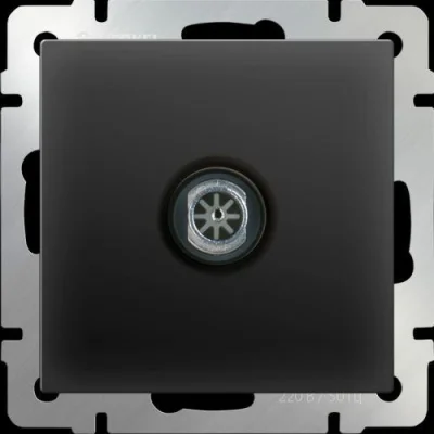 ТВ-розетка оконечная (черный матовый)W1183008 Werkel a051612 фото 1